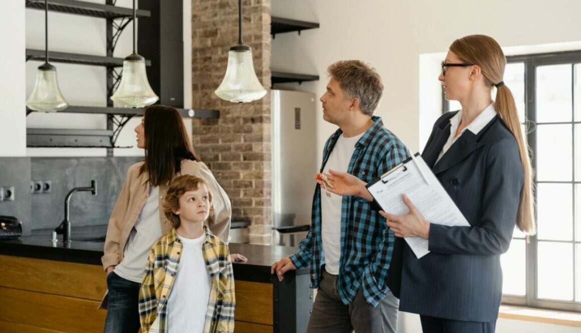 a family moving checking the house