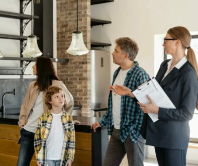 a family moving checking the house